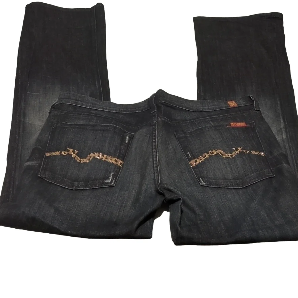 Elevate Your Style with 7 For All Mankind's Everyday Sequin Bootcut Jeans - Picture 1 of 16